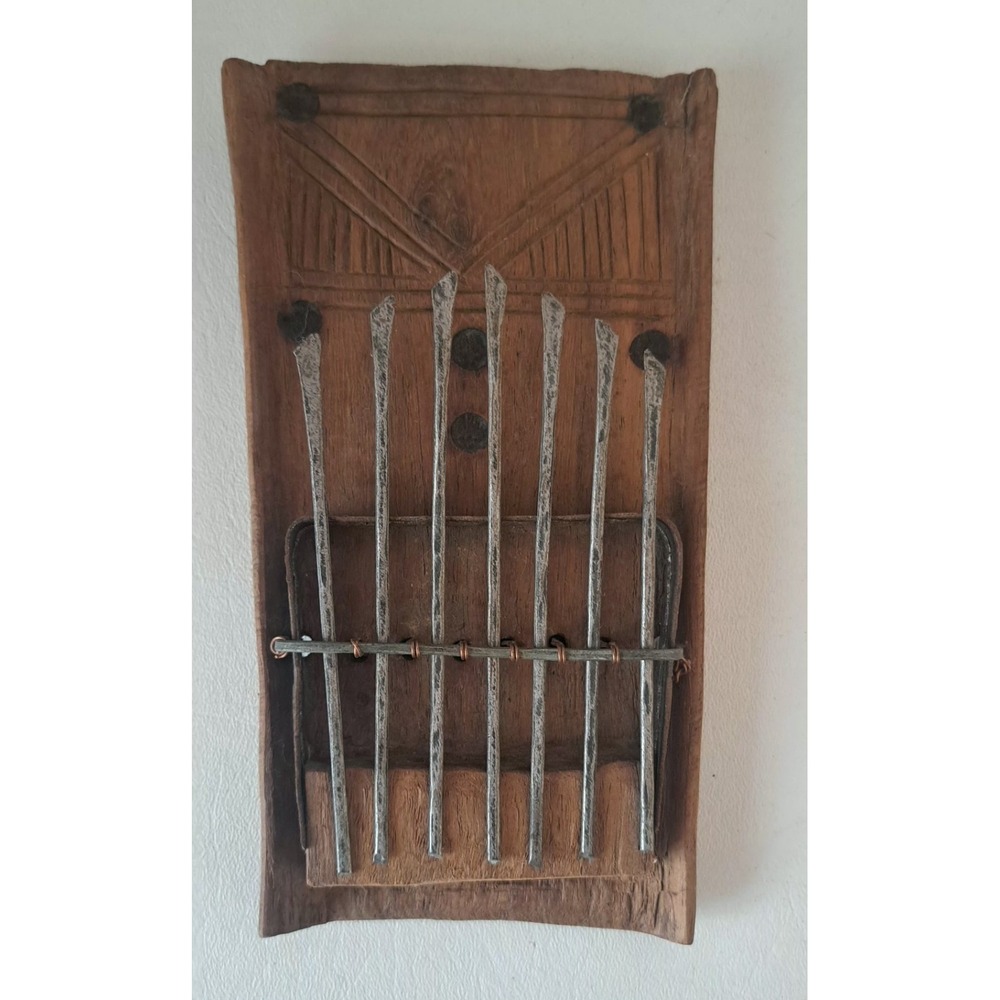 Folk Art Kalimba Piano Wood Thumb Piano  7x4
